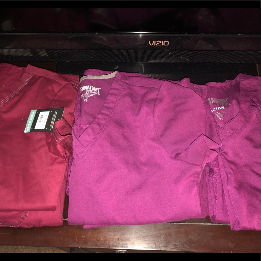 Wine Colored Scrub Sets